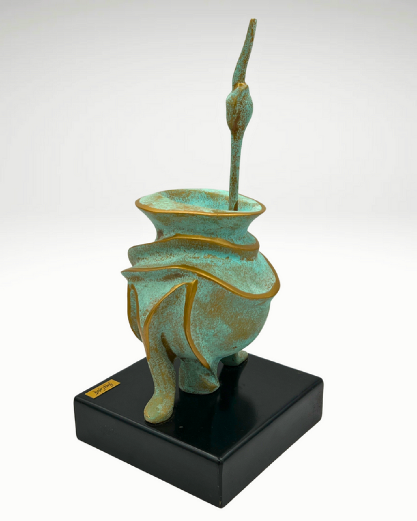 Cuia Patinated Resin Gourd Sculpture by Gloria Corbetta