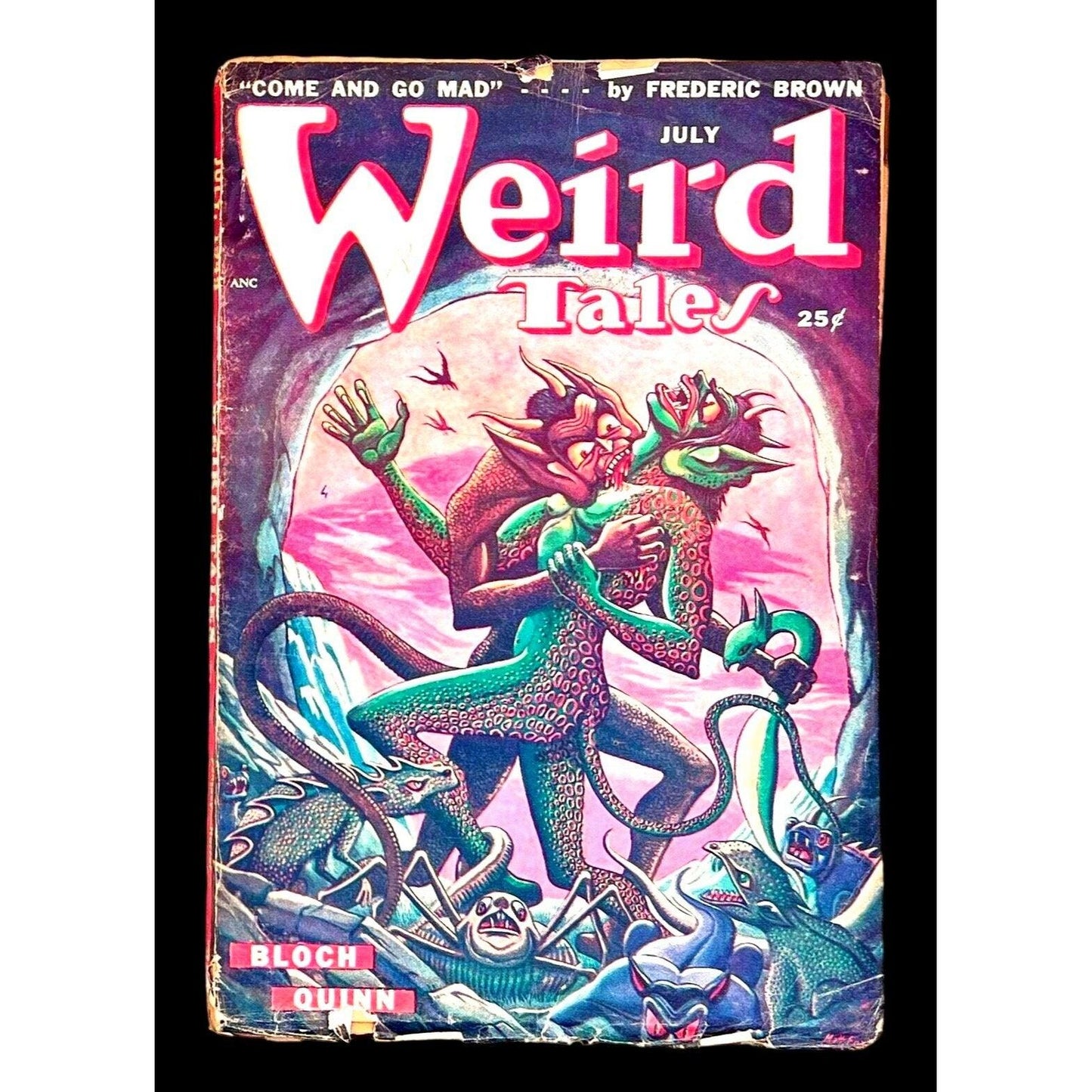 Vintage "Weird Tales" Pulp Magazine - July 1949, Brown, Quinn, Bloch - That’s My JAmm