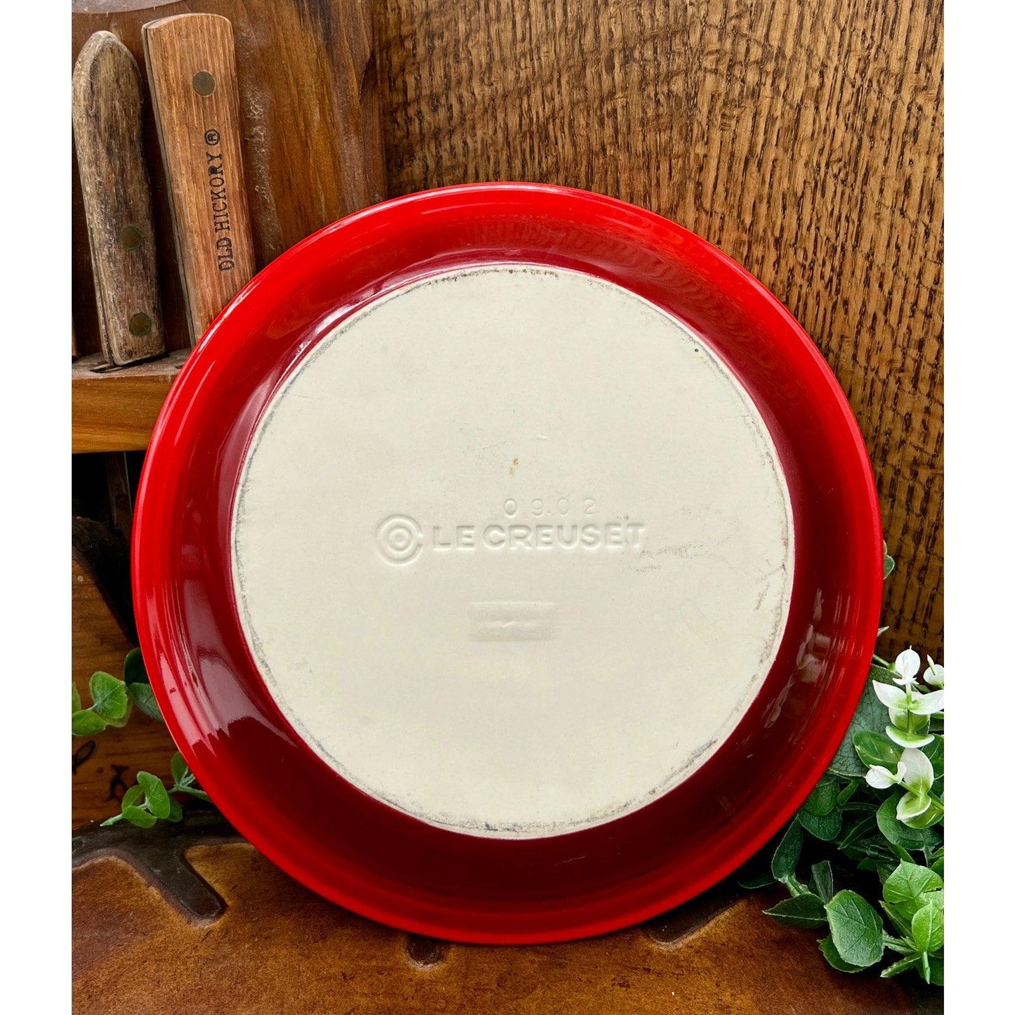 Le Creuset 9" Red Stoneware Pie Dish - Excellent Condition - That’s My JAmm