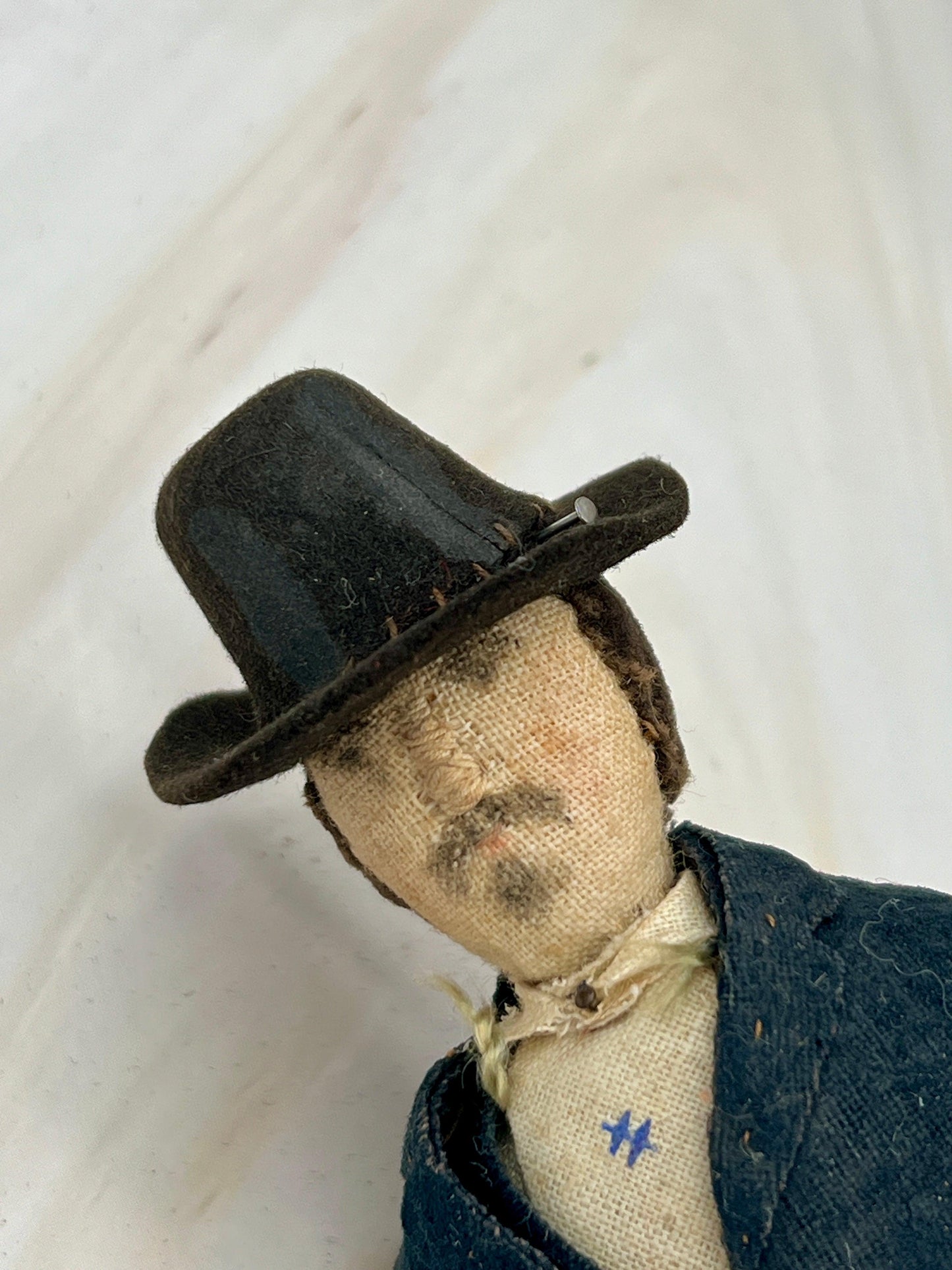 Antique Vintage Doll in Black Suit with Hat - Early 20th Century Collectible - That’s My JAmm