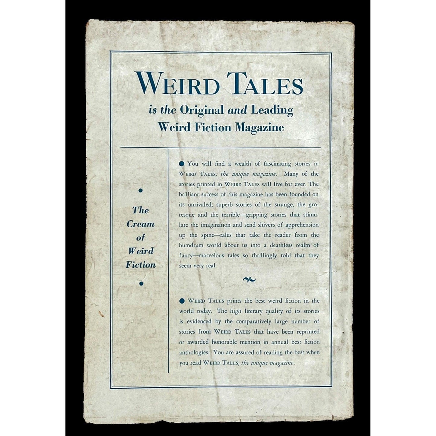 Weird Tales, October 1935 - Featuring Brundage Cover - That’s My JAmm