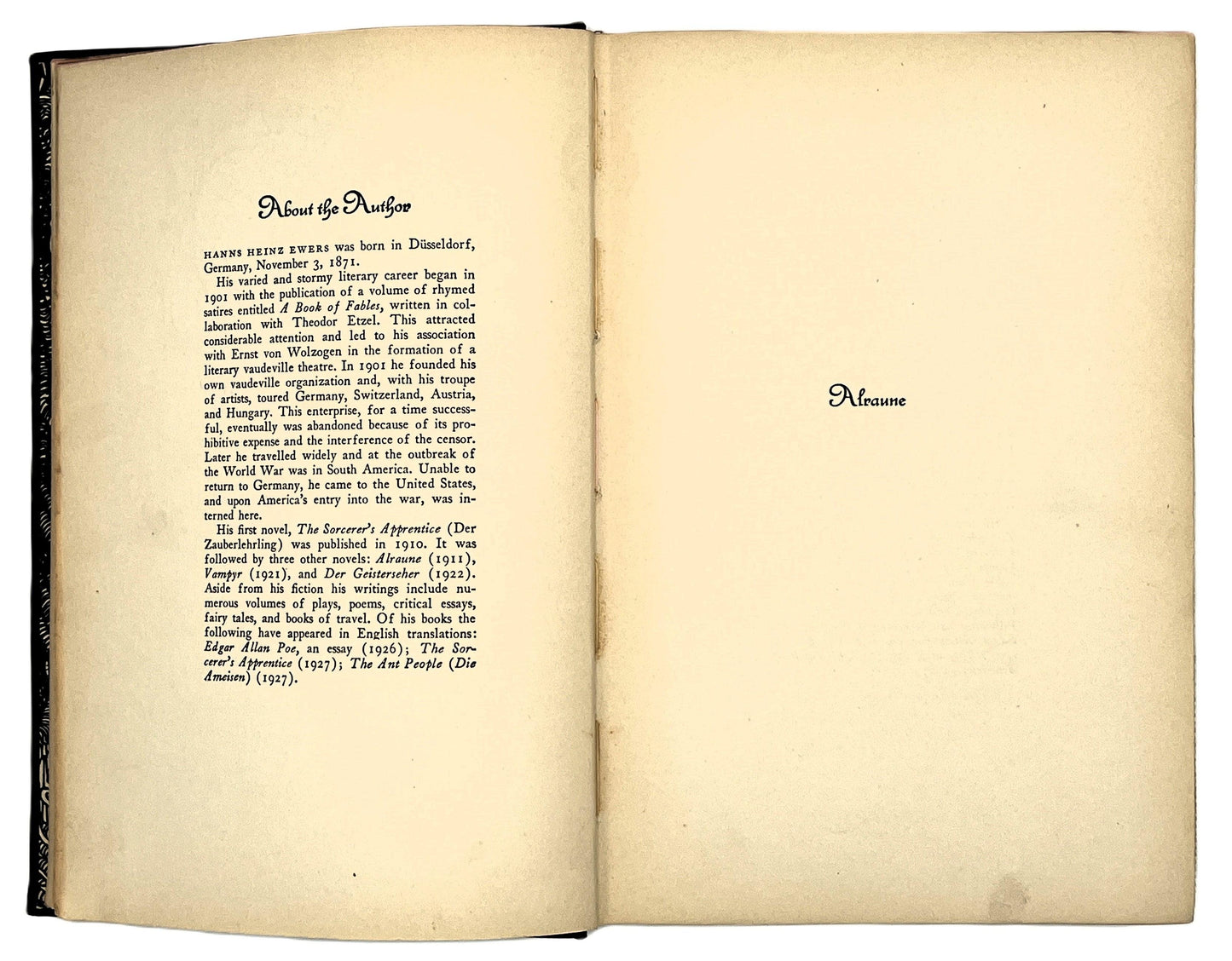 Alraune by Hanns Heinz Ewers - 1929 Rare Illustrated Edition - That’s My JAmm