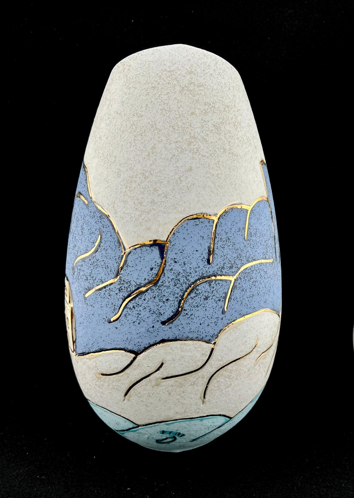 Hand Thrown Southwestern Style Art Pottery 10" Lantern w/ Cutouts & Gold Trim - That’s My JAmm