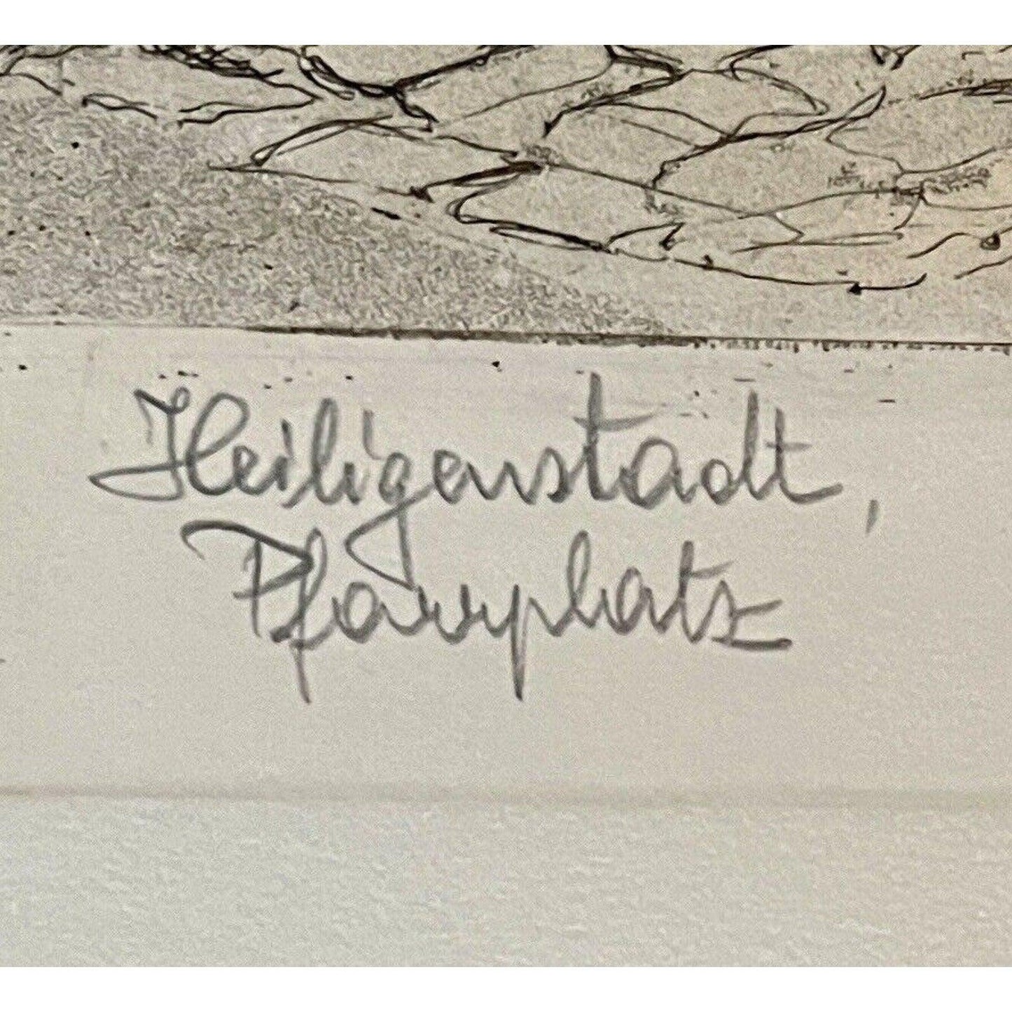 Czoernig Heiligenstadt, Pfarrplatz Etching with Beethoven’s Piano Sonata No.26 - That’s My JAmm