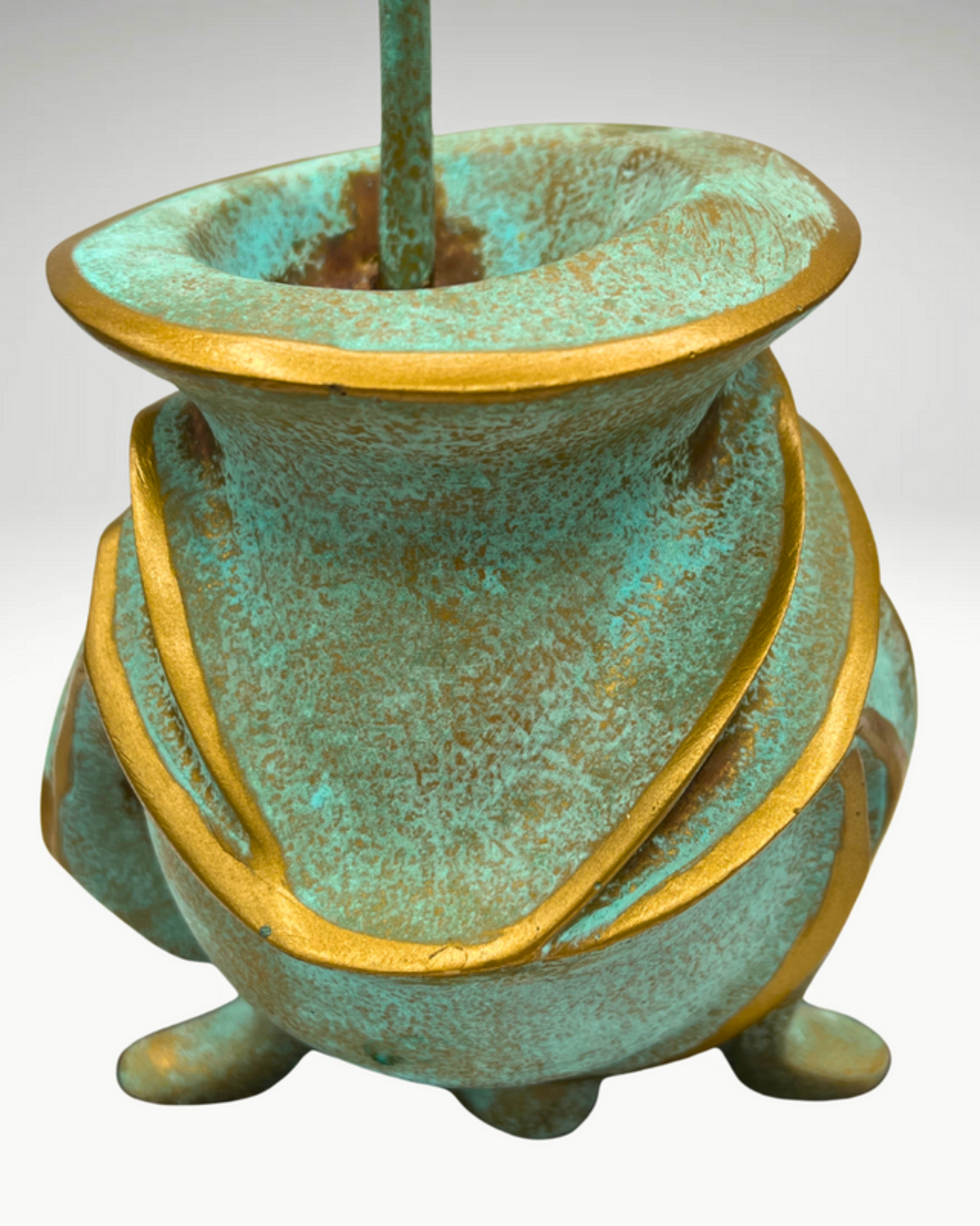 Cuia Patinated Resin Gourd Sculpture by Gloria Corbetta
