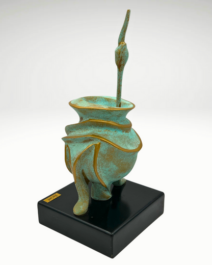 Cuia Patinated Resin Gourd Sculpture by Gloria Corbetta