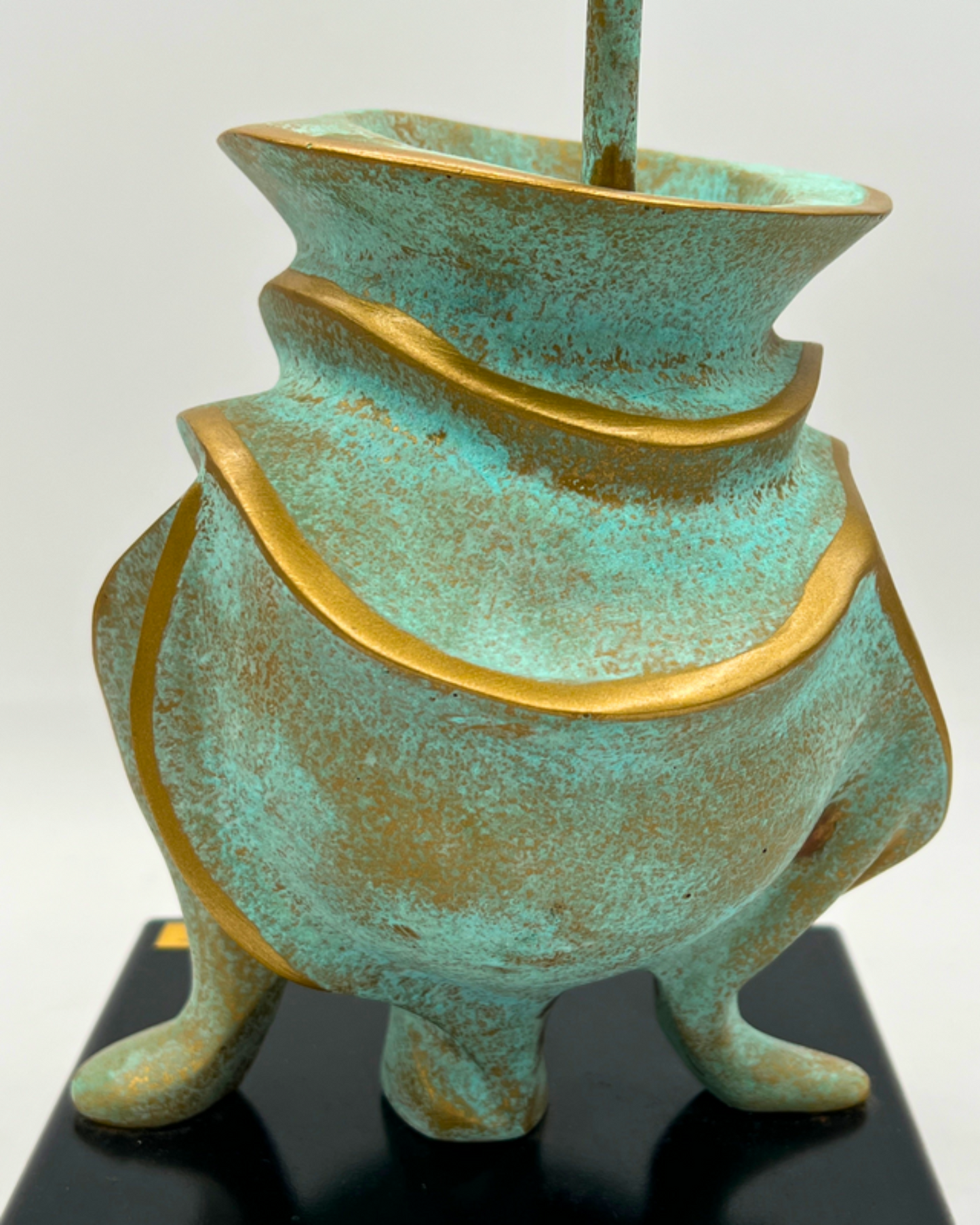 Cuia Patinated Resin Gourd Sculpture by Gloria Corbetta