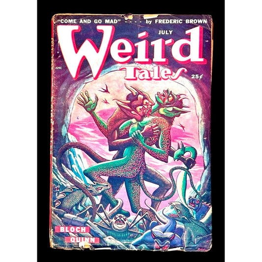 Vintage "Weird Tales" Pulp Magazine - July 1949, Brown, Quinn, Bloch - That’s My JAmm