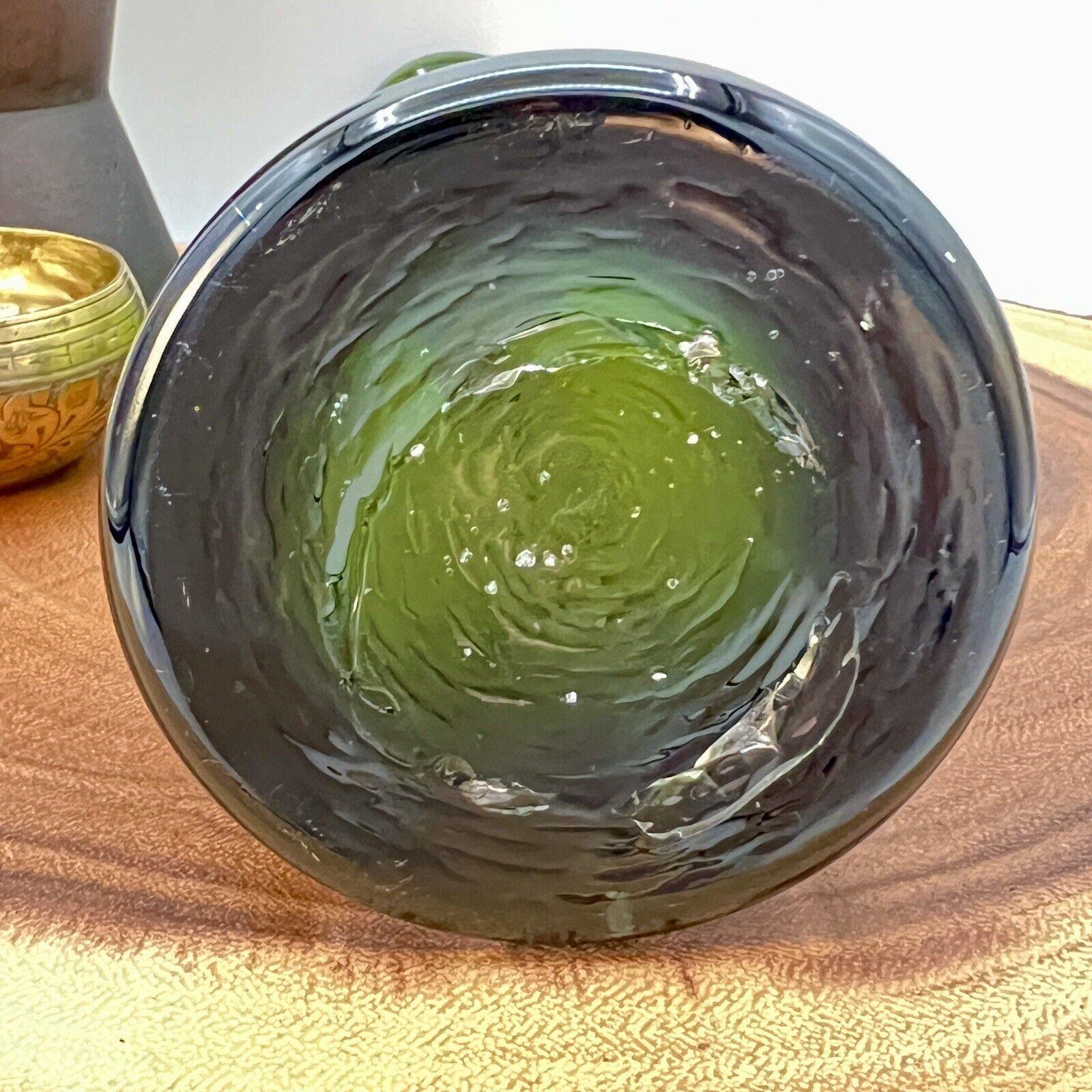 Blenko Style Emerald Green 12" Bud Vase or Oil Cruet - That’s My JAmm