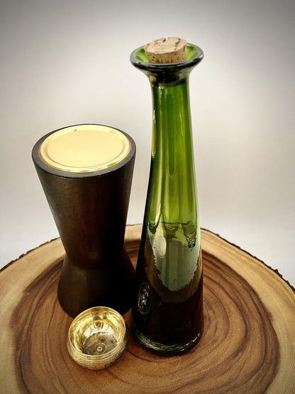 Blenko Style Emerald Green 12" Bud Vase or Oil Cruet - That’s My JAmm