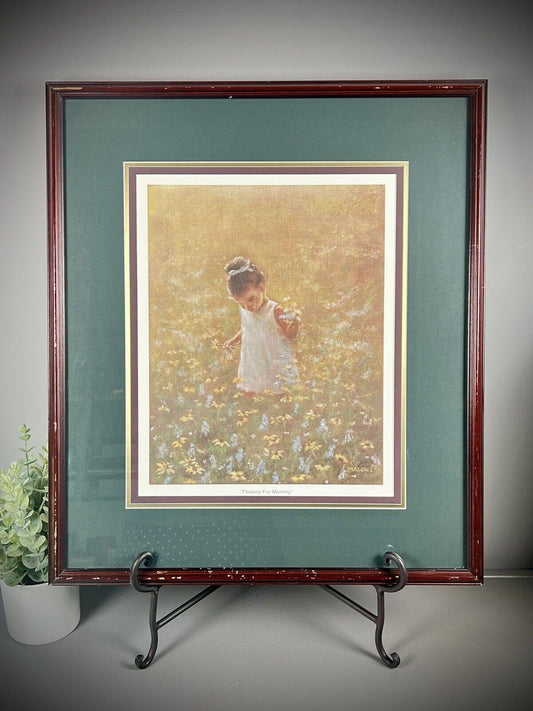 Betty Malone "Flowers for Mommy" 20" x 23" Framed Lithograph - That’s My JAmm