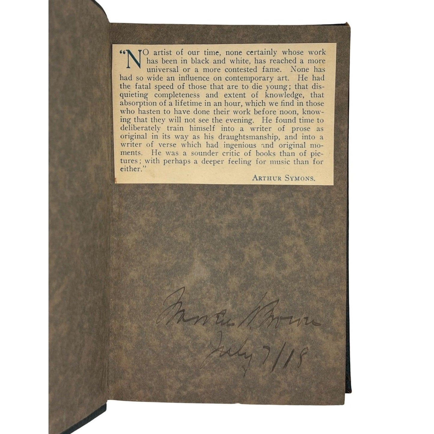 Antique 1918 Modern Library Edition- “The Art of Aubrey Beardsley" - That’s My JAmm