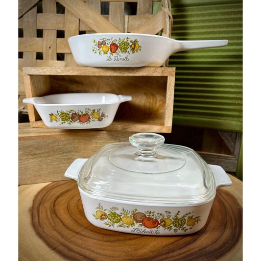 Collection of Three Vintage Corning Ware Spice of Life Dishes - That’s My JAmm