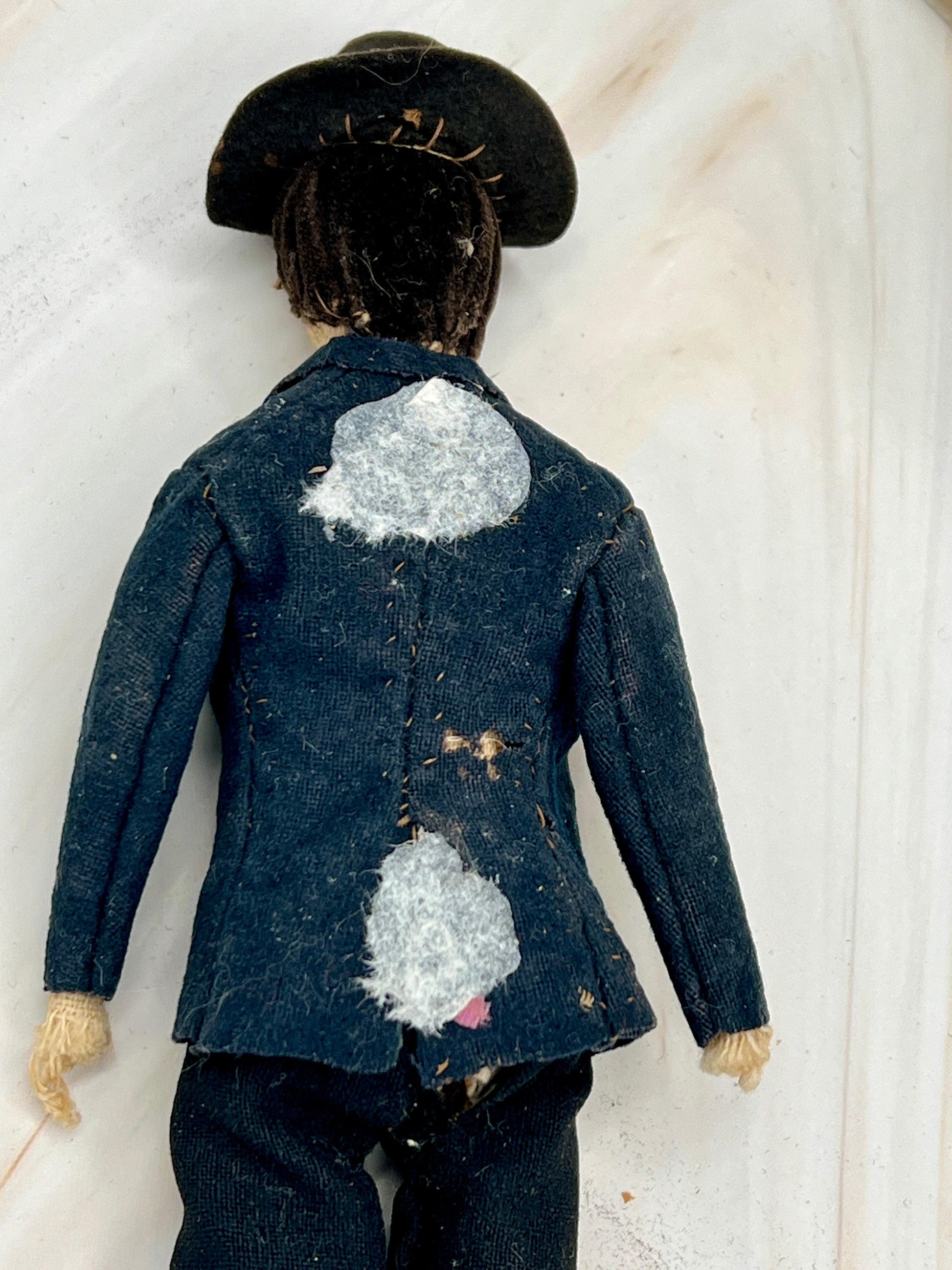Antique Vintage Doll in Black Suit with Hat - Early 20th Century Collectible - That’s My JAmm