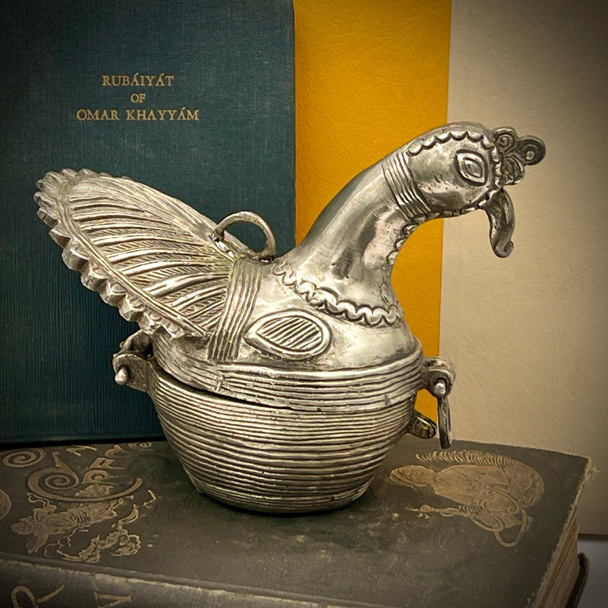 Antique Bronze Peacock Betel Box - Exquisite Handcrafted Decorative Piece - That’s My JAmm