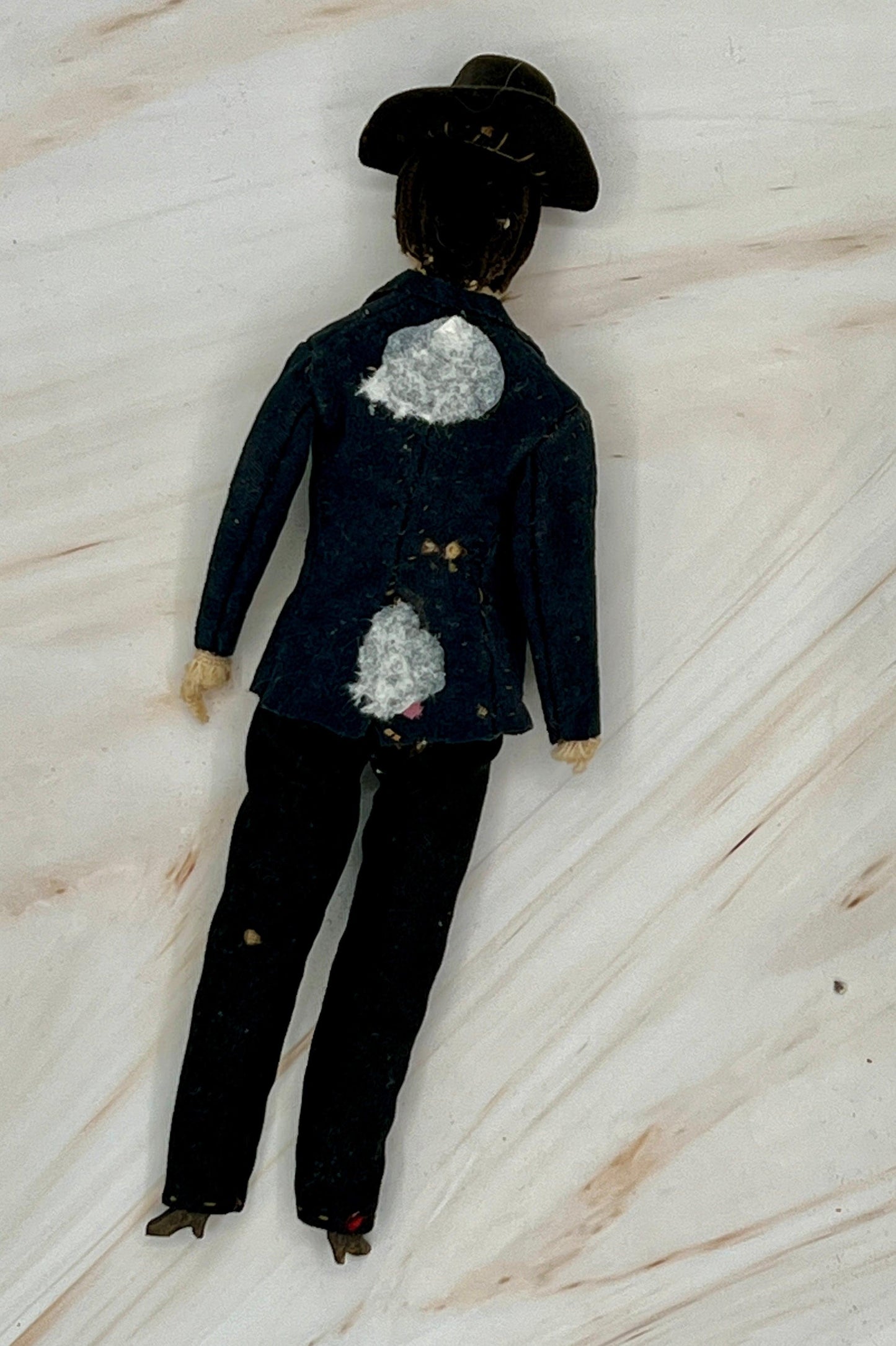 Antique Vintage Doll in Black Suit with Hat - Early 20th Century Collectible - That’s My JAmm