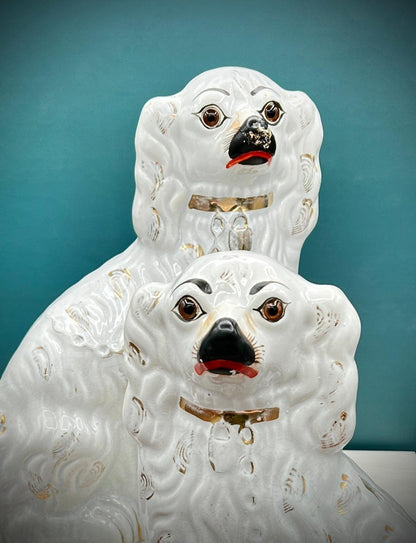 Antique Staffordshire Porcelain Dog Figurines - Pair of Collectible English Ceramic Dogs - That’s My JAmm