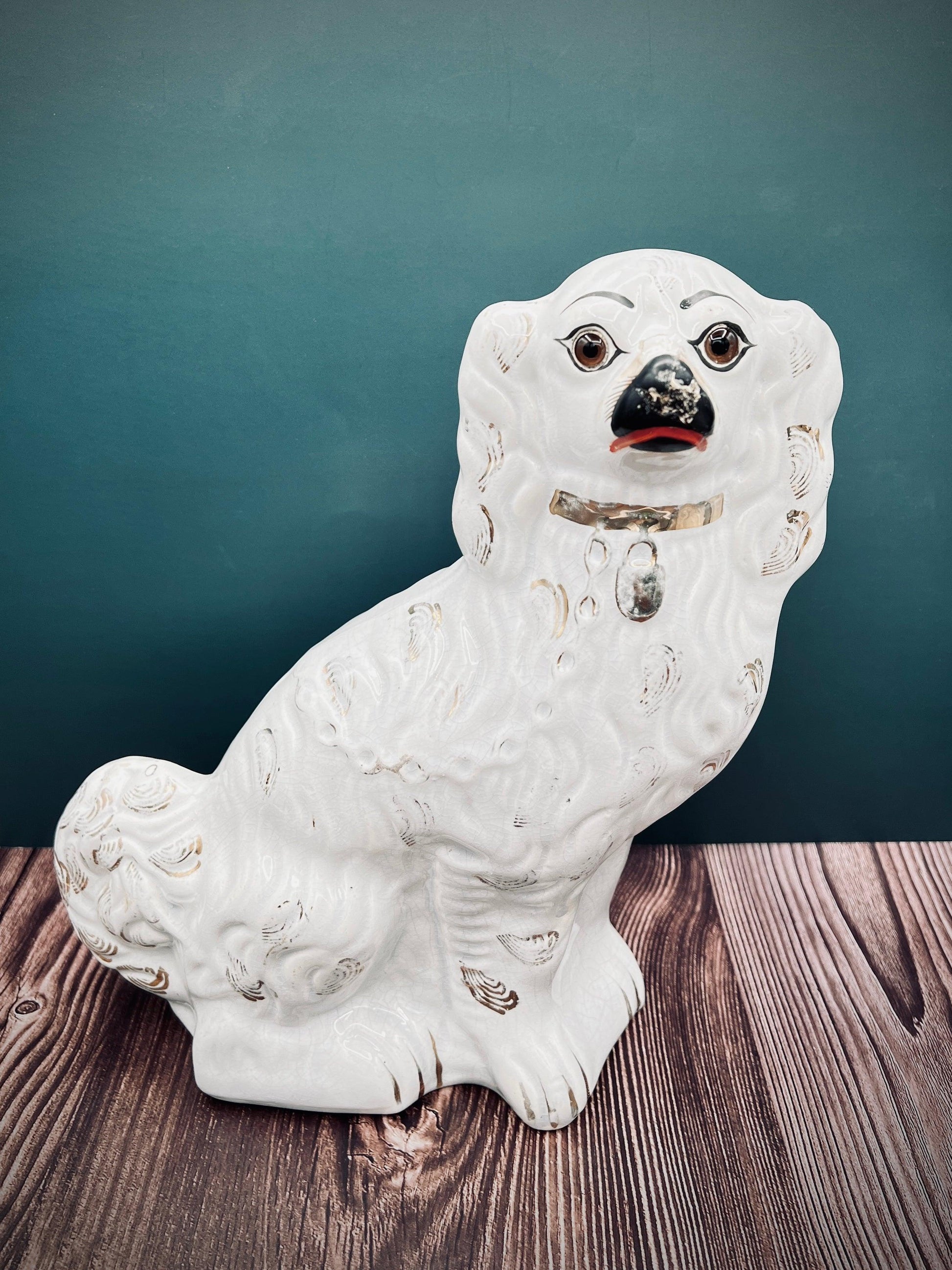 Antique Staffordshire Porcelain Dog Figurines - Pair of Collectible English Ceramic Dogs - That’s My JAmm