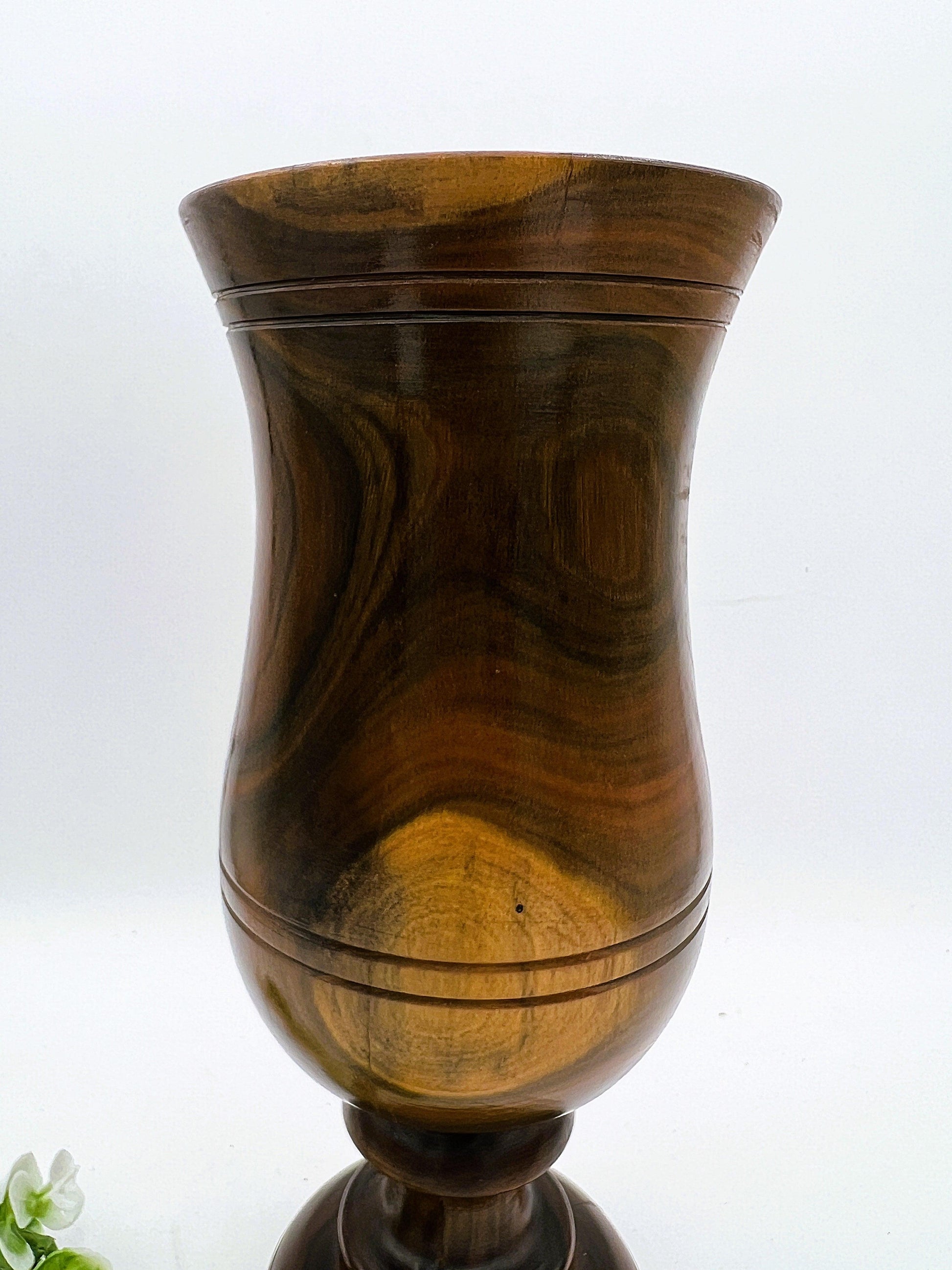 Beautiful Hand-Turned Treenwood Vase - That’s My JAmm