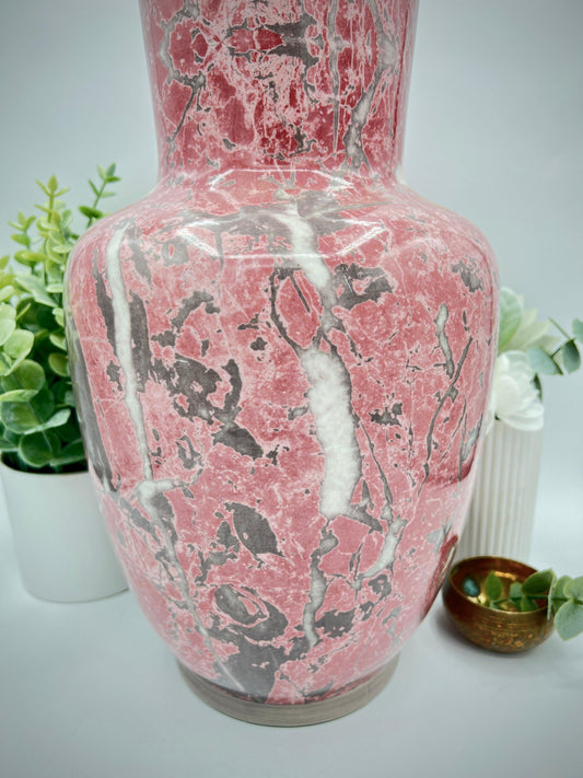 Italian Pink, Gray, and White Large Vase - That’s My JAmm