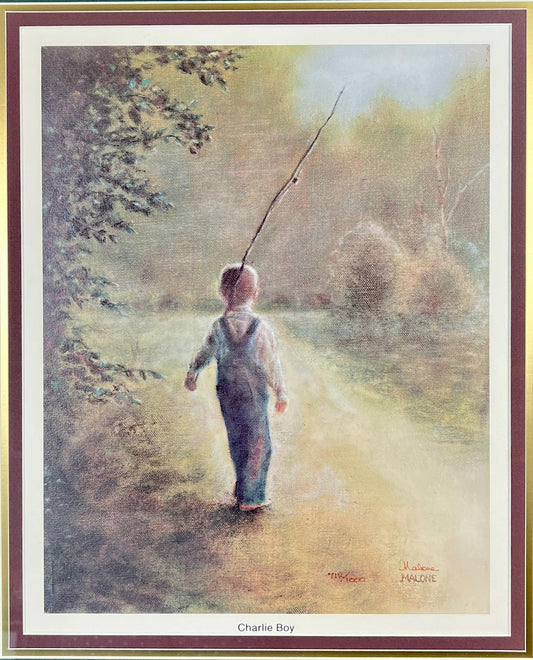 Betty Malone "Charlie Boy" Signed & Numbered 20" x 23" Framed Lithograph - That’s My JAmm