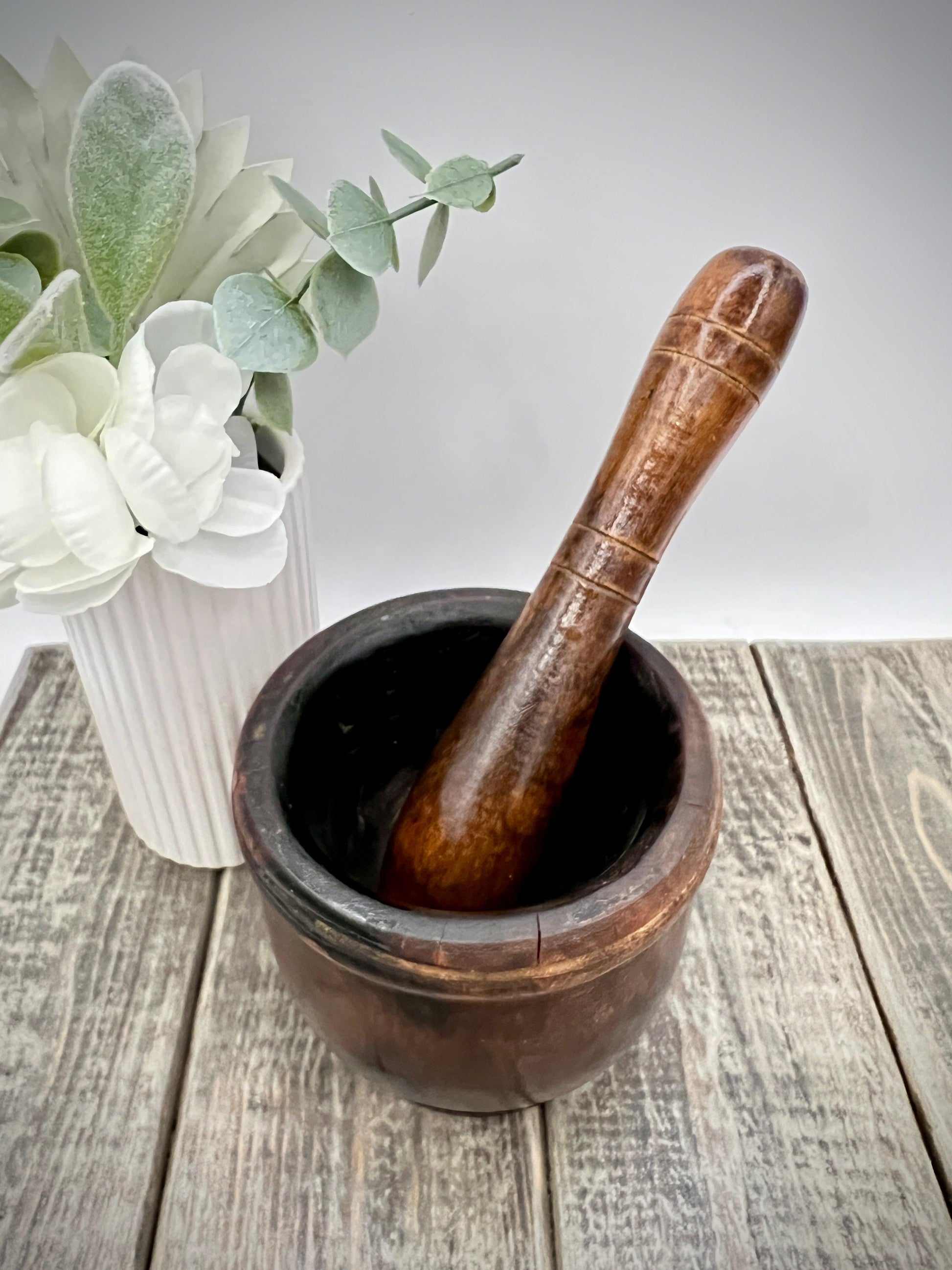 Antique Wooden Mortar and Pestle - That’s My JAmm