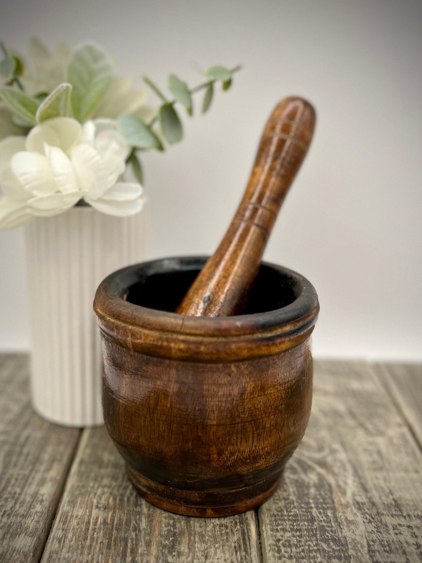 Antique Wooden Mortar and Pestle - That’s My JAmm