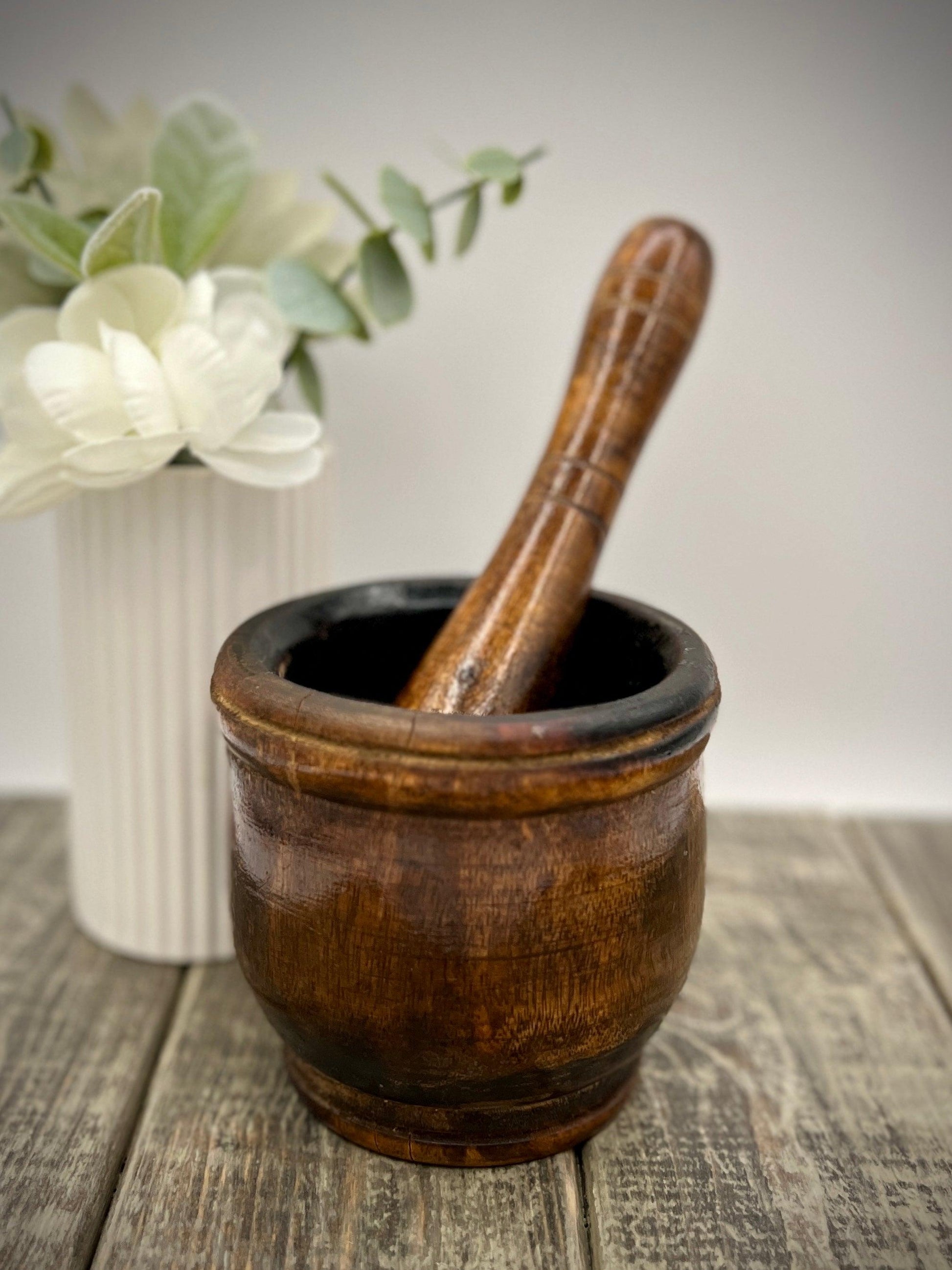 Antique Wooden Mortar and Pestle - That’s My JAmm