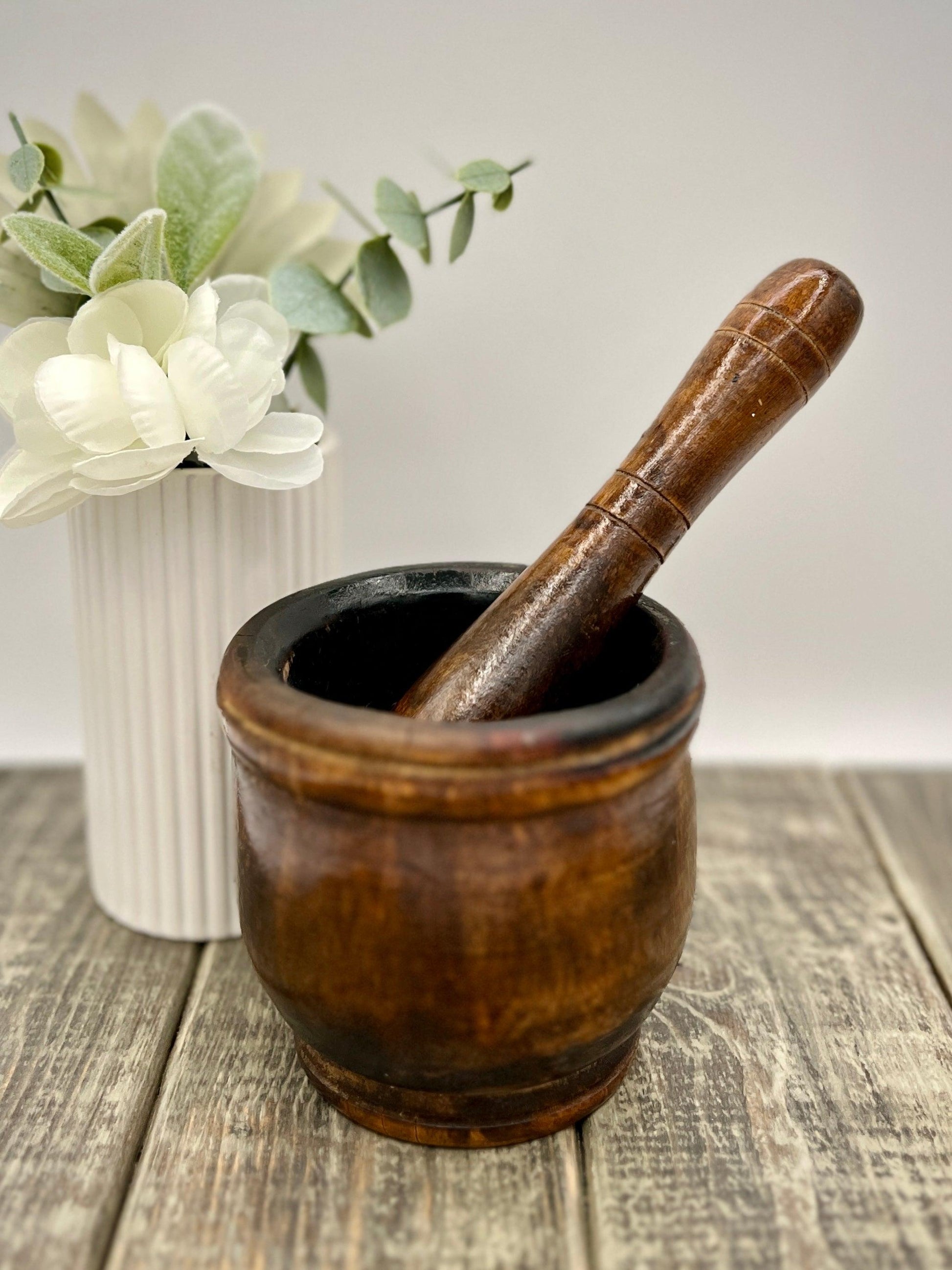 Antique Wooden Mortar and Pestle - That’s My JAmm